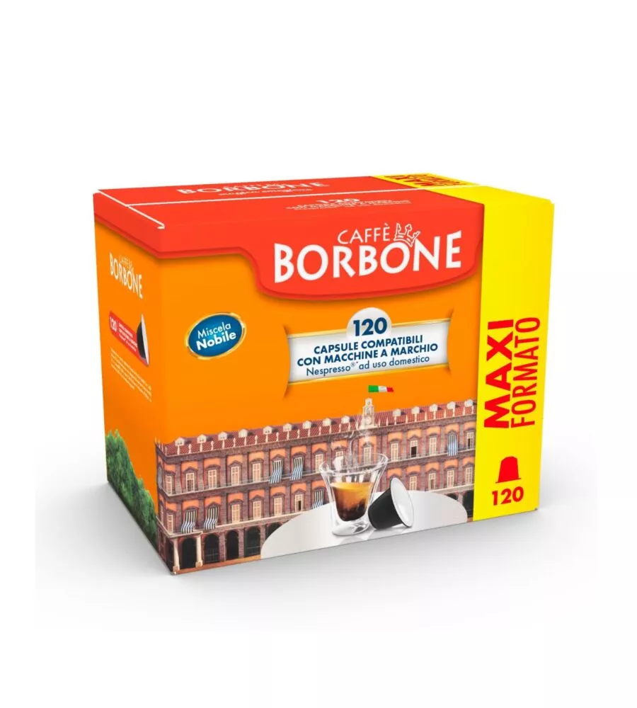CAPSULE CAFFÈ BORBONE "MISCELA NOBILE" COMPATIBILI CON NESPRESSO, 120 PEZZI