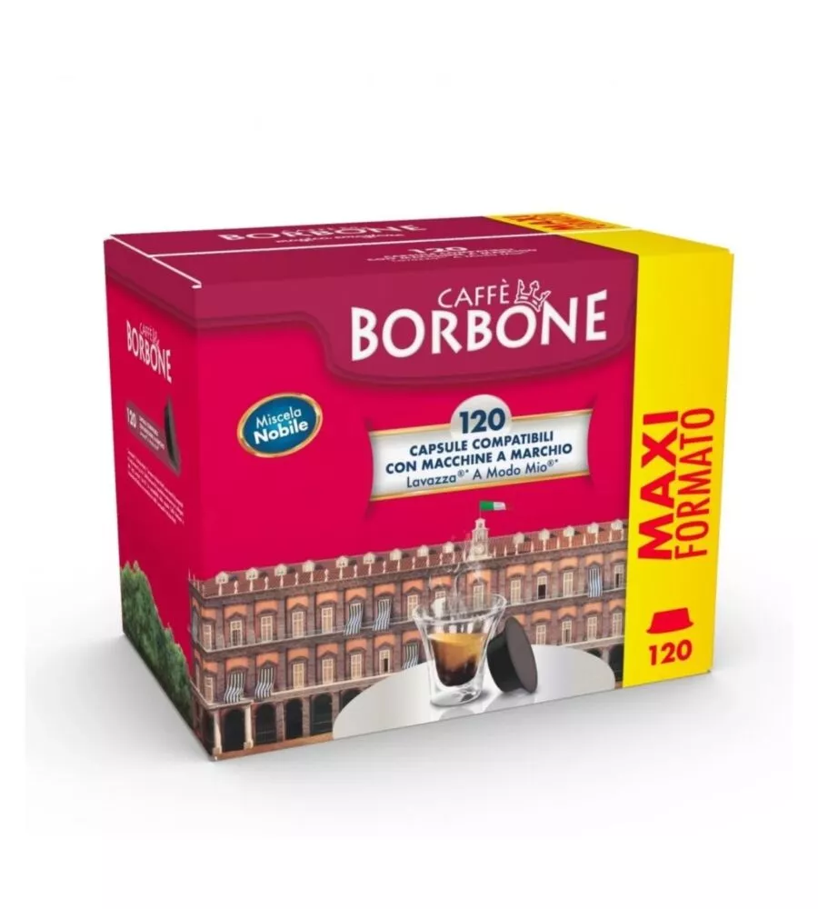 CAPSULE CAFFÈ BORBONE "MISCELA NOBILE" COMPATIBILI CON LAVAZZA "A MODO MIO", 120 PEZZI