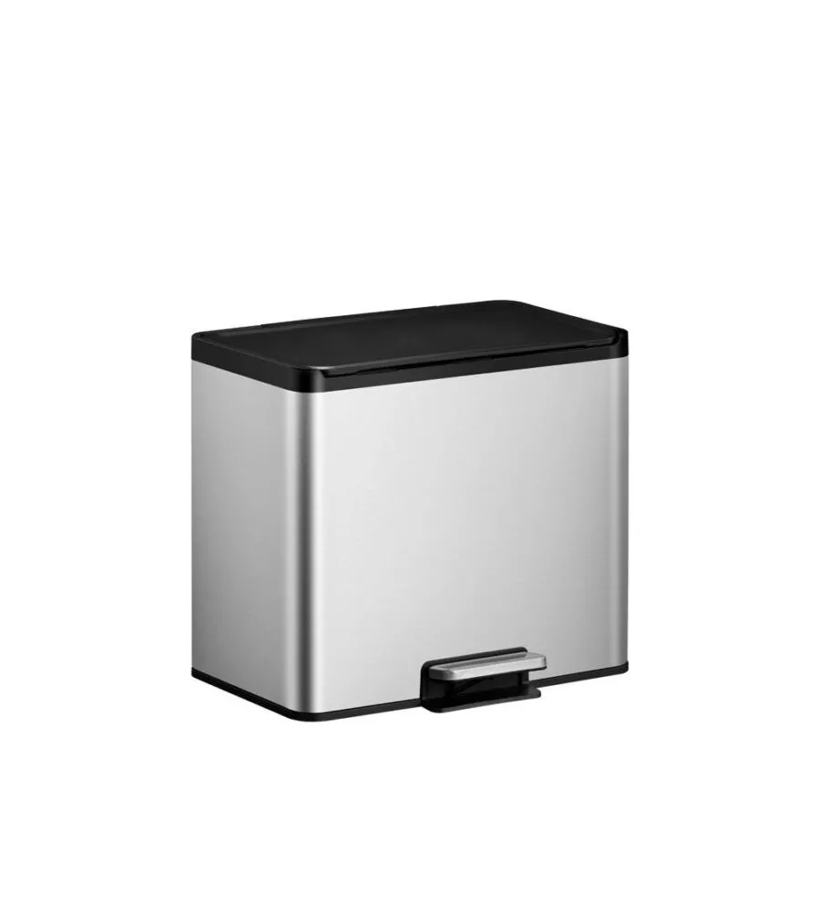 PATTUMIERA A PEDALE EKO "ESSENTIAL" IN ACCIAIO INOX SILVER 20+9 L