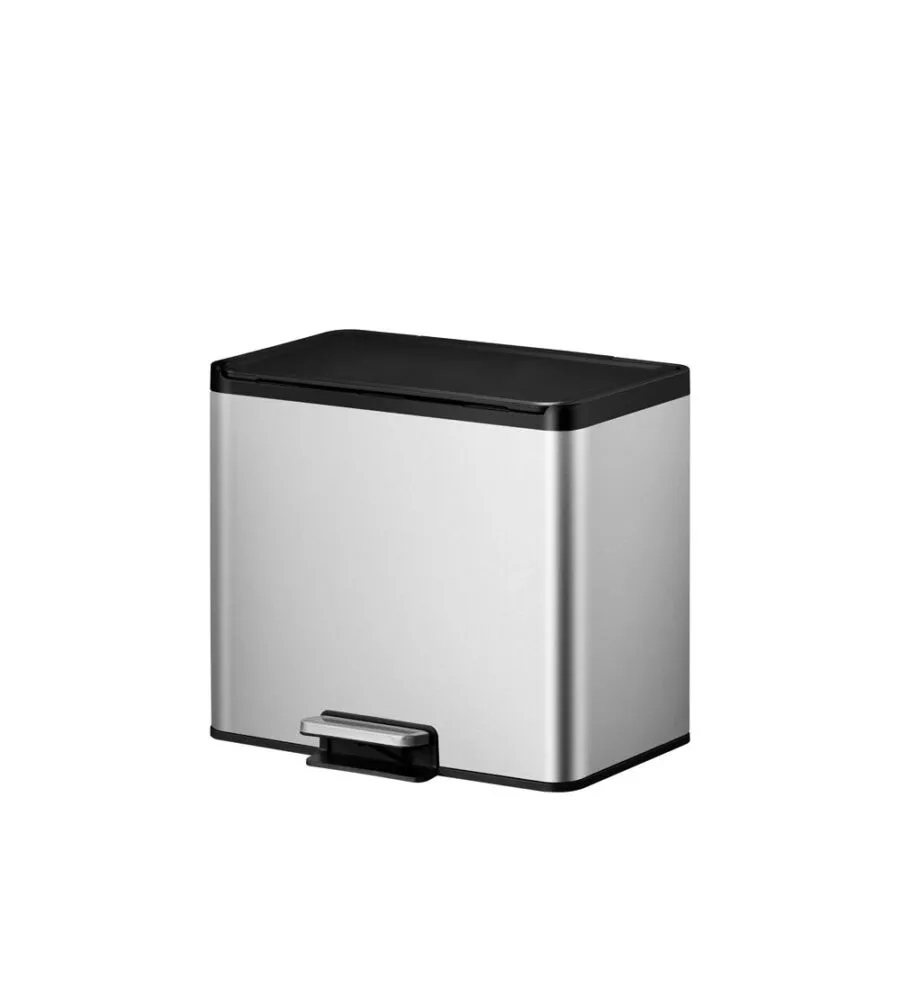 PATTUMIERA A PEDALE EKO "ESSENTIAL" IN ACCIAIO INOX SILVER 20+9 L