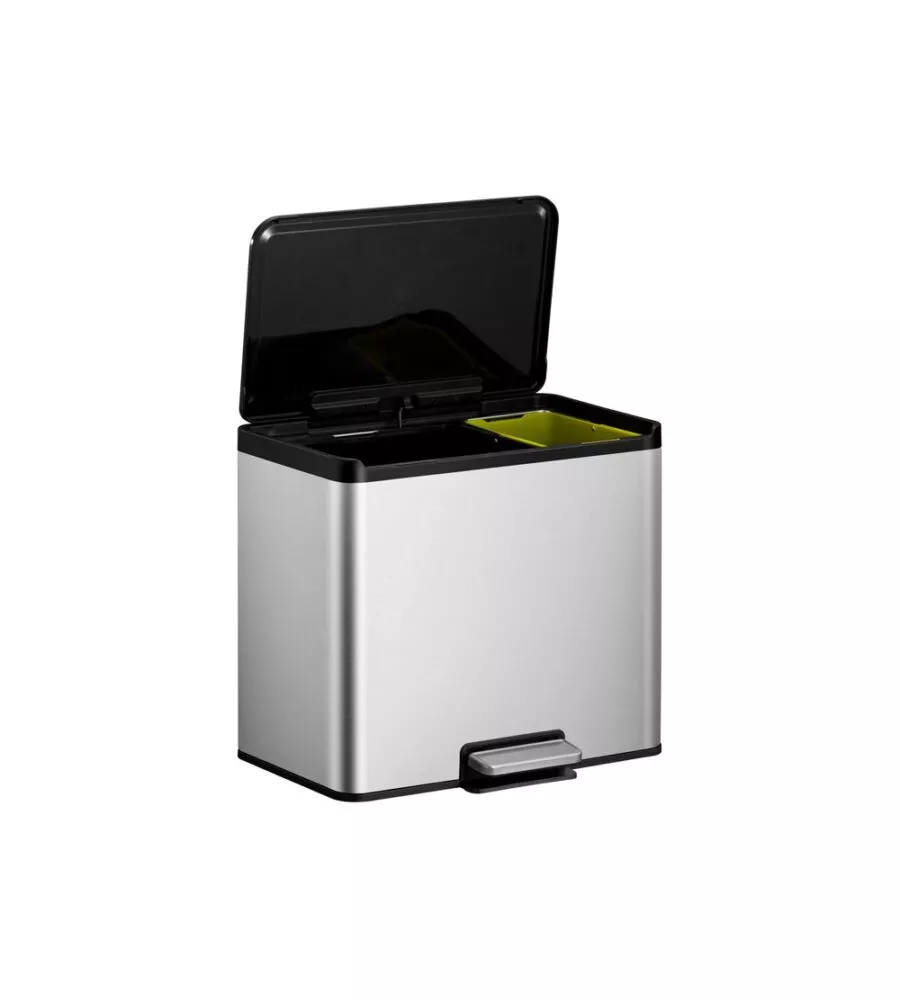 PATTUMIERA A PEDALE EKO "ESSENTIAL" IN ACCIAIO INOX SILVER 20+9 L