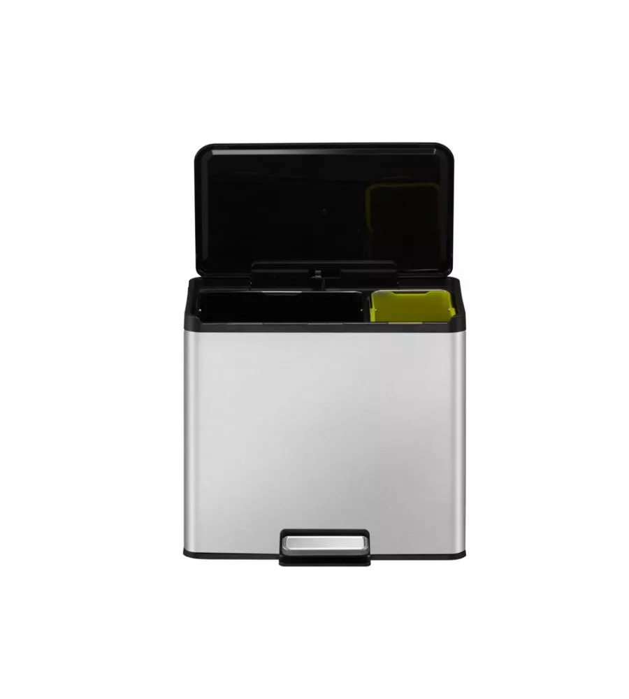 PATTUMIERA A PEDALE EKO "ESSENTIAL" IN ACCIAIO INOX SILVER 20+9 L