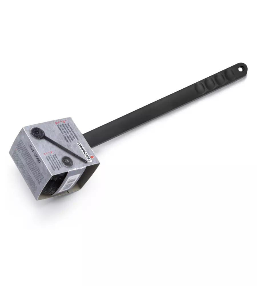 SPAZZOLA PULIZIA BARBECUE OMPAGRILL "SP950" IN ACCIAIO 45 CM