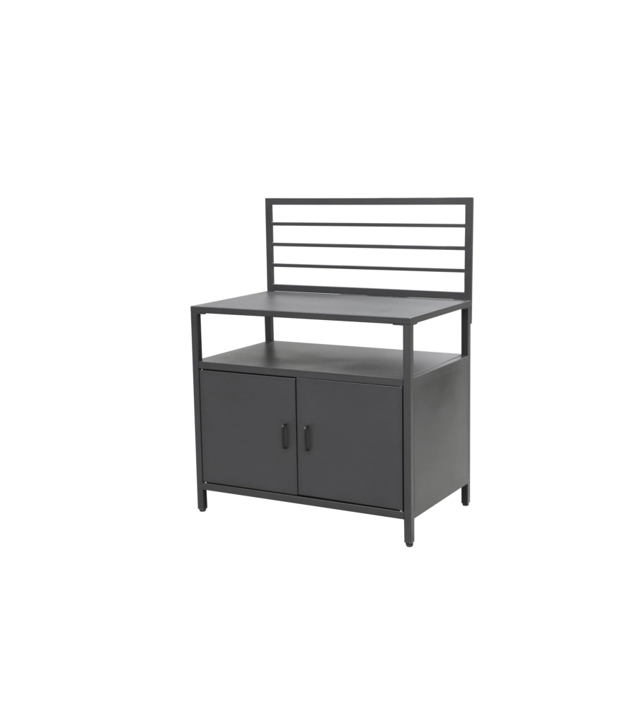 CUCINA DA ESTERNO MODULARE OMPAGRILL "MODULO 2" IN ALLUMINIO NERO 61,5X100X130 CM