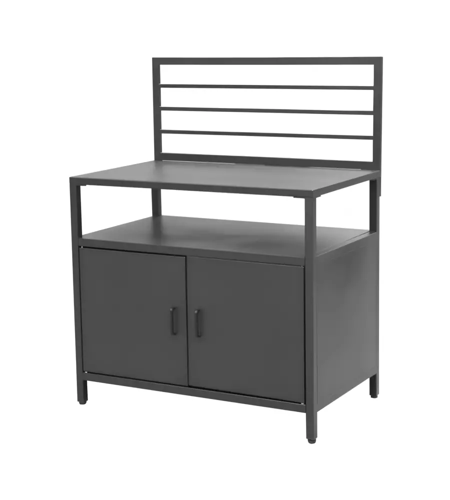 CUCINA DA ESTERNO MODULARE OMPAGRILL "MODULO 2" IN ALLUMINIO NERO 61,5X100X130 CM
