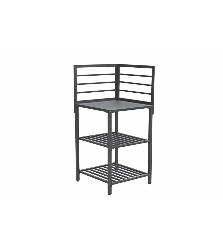 CUCINA DA ESTERNO MODULARE OMPAGRILL "MODULO 3" IN ALLUMINIO NERO 61,5X61,5X130 CM