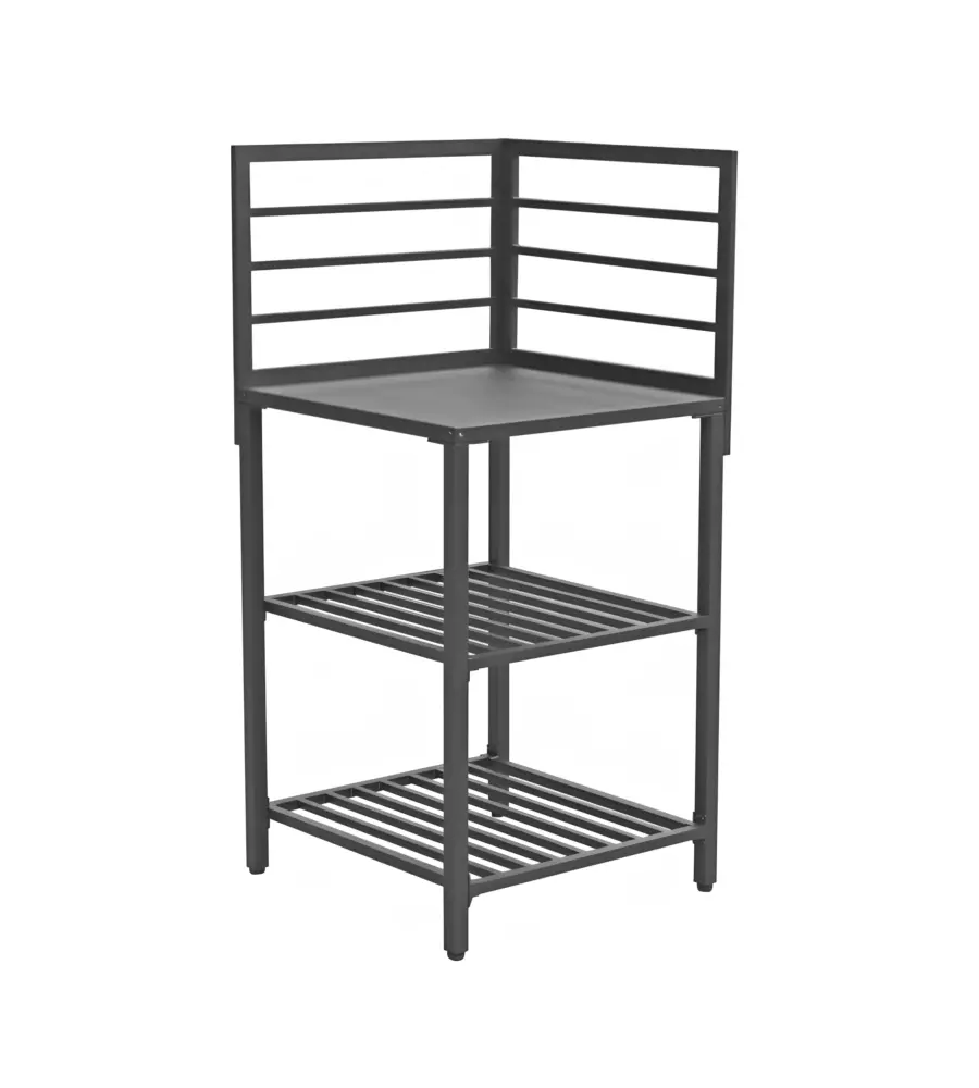 CUCINA DA ESTERNO MODULARE OMPAGRILL "MODULO 3" IN ALLUMINIO NERO 61,5X61,5X130 CM