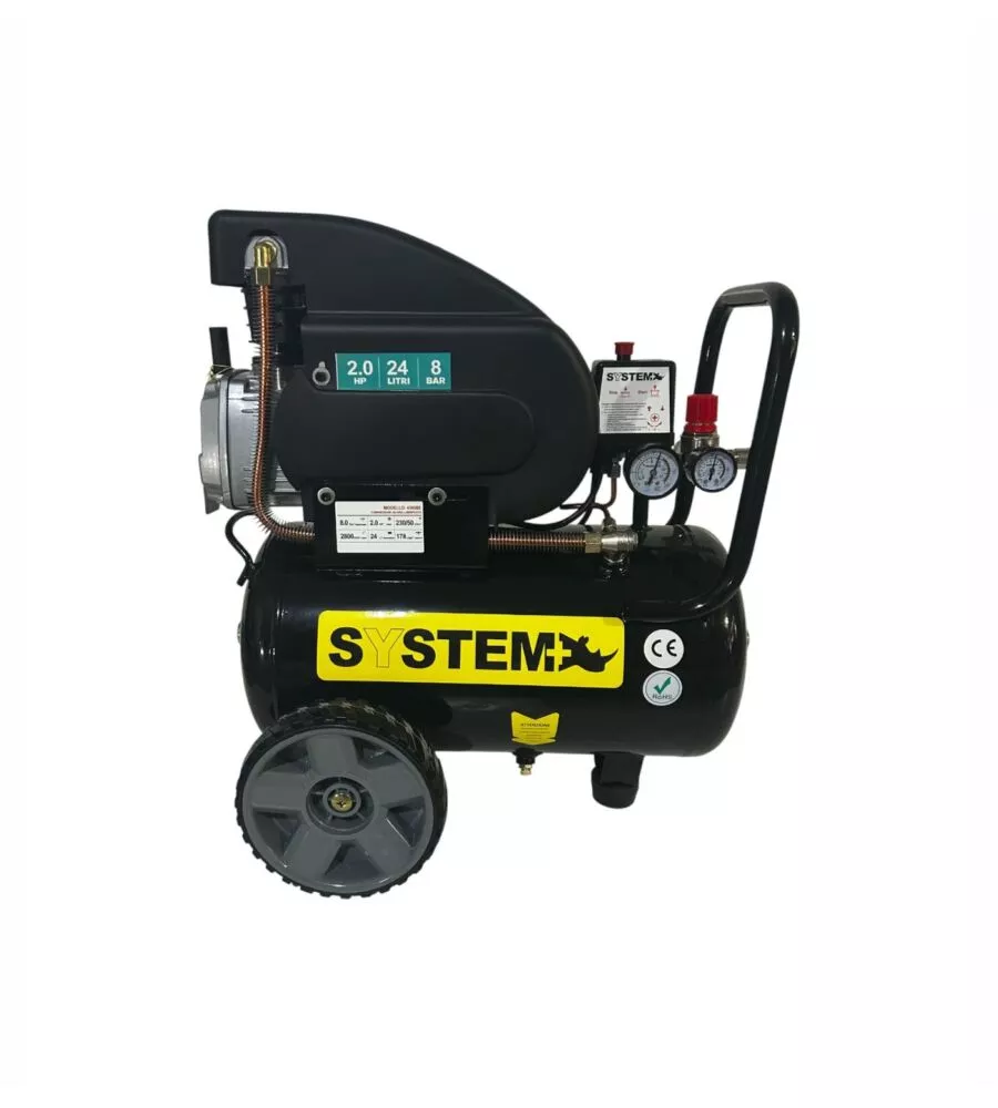 COMPRESSORE ARIA LUBRIFICATO SYSTEM+ 24L 2 HP