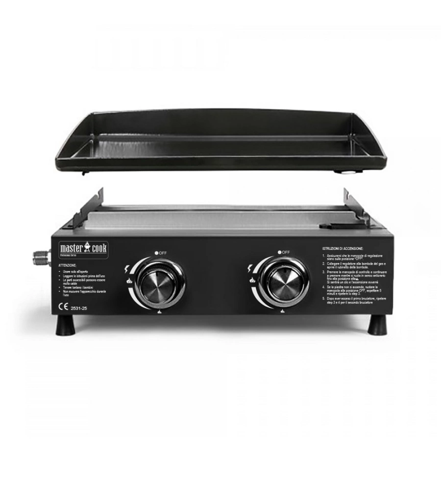 BARBECUE A GAS  DA APPOGGIO 2 BRUCIATORI 45X34 CM