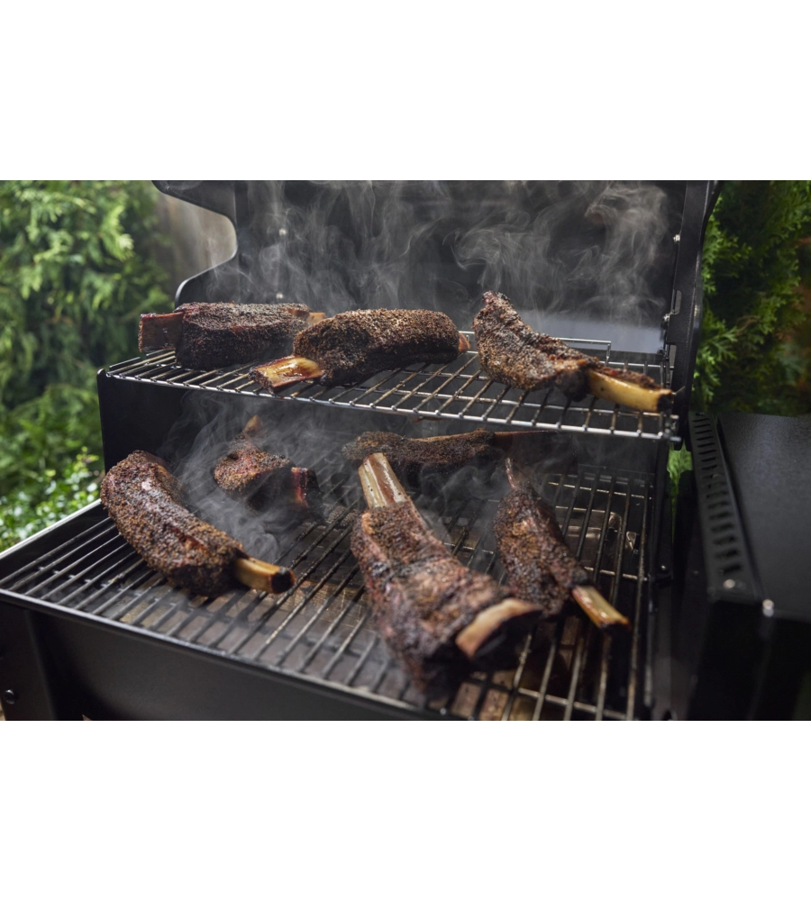 BARBECUE A PELLET WEBER "SMOQUE" NERO CON GRIGLIA 56X45 CM