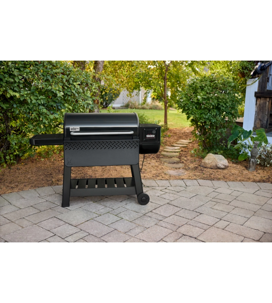 BARBECUE A PELLET WEBER "SMOQUE XL" NERO CON GRIGLIA 86X45 CM