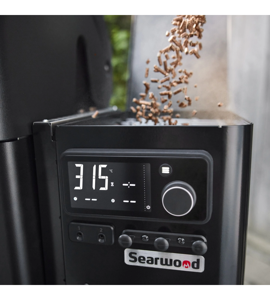 BARBECUE A PELLET WEBER "SEARWOOD" NERO CON GRIGLIA 61X45 CM