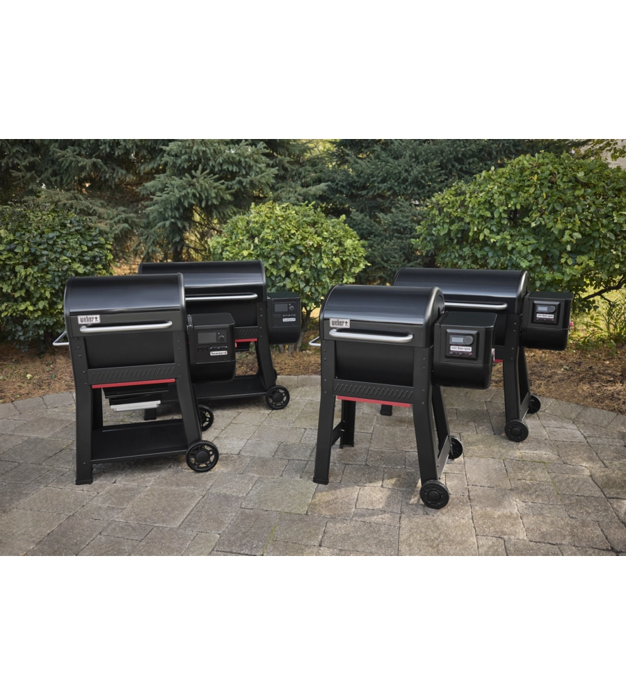 BARBECUE A PELLET WEBER "SEARWOOD XL" NERO CON GRIGLIA 91X45 CM