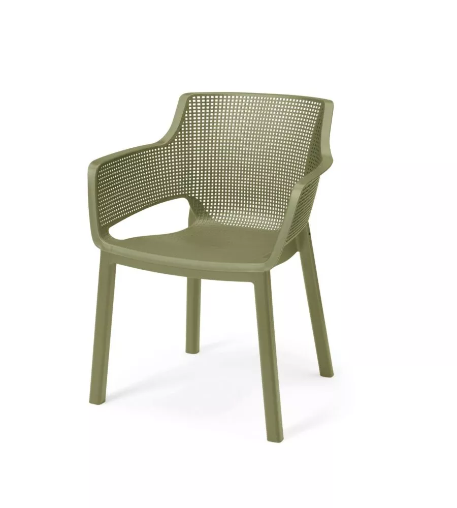 SET 6 SEDIE IMPILABILI KETER "ELISA" IN POLIPROPILENE 2 VERDE, 2 ROSSO, 2 GIALLO 61X54,5X79 CM