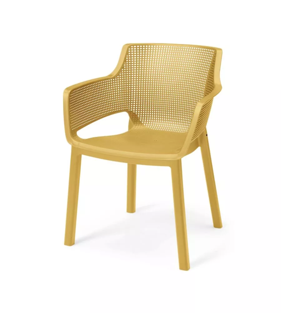 SET 6 SEDIE IMPILABILI KETER "ELISA" IN POLIPROPILENE 2 VERDE, 2 ROSSO, 2 GIALLO 61X54,5X79 CM