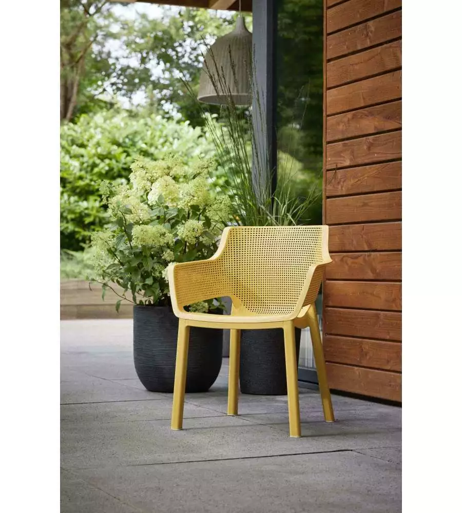 SET 6 SEDIE IMPILABILI KETER "ELISA" IN POLIPROPILENE 2 VERDE, 2 ROSSO, 2 GIALLO 61X54,5X79 CM