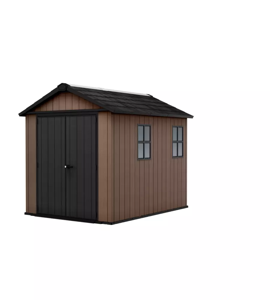 CASETTA DA GIARDINO KETER "NEWTON+ 759/975" IN RESINA MARRONE DOPPIA OPZIONE MONTAGGIO 287X230X246 CM