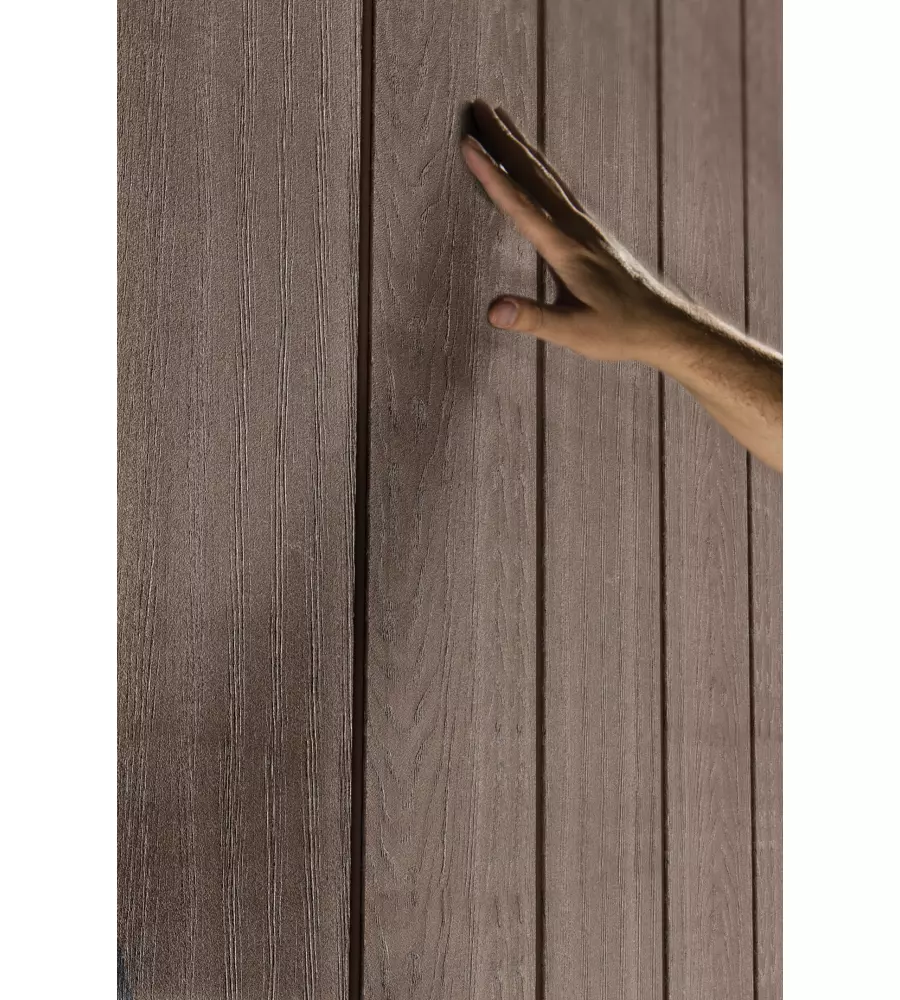 CASETTA DA GIARDINO KETER "NEWTON+ 7511/1175" IN RESINA MARRONE DOPPIA OPZIONE MONTAGGIO 350X230X246 CM