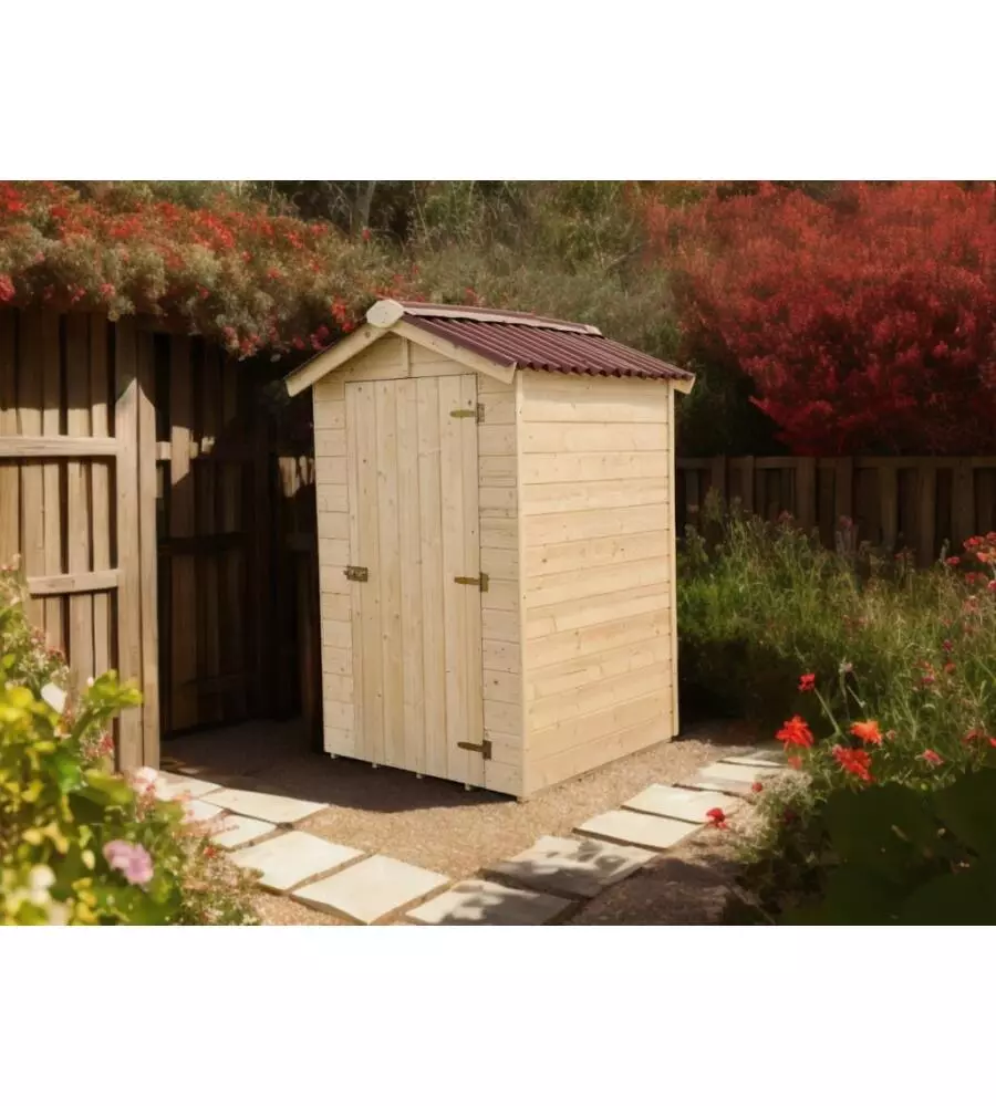 CASETTA IN LEGNO DA GIARDINO HABRITA "EDEN" IN ABETE ROSSO MASSICCIO 136X146X203 CM