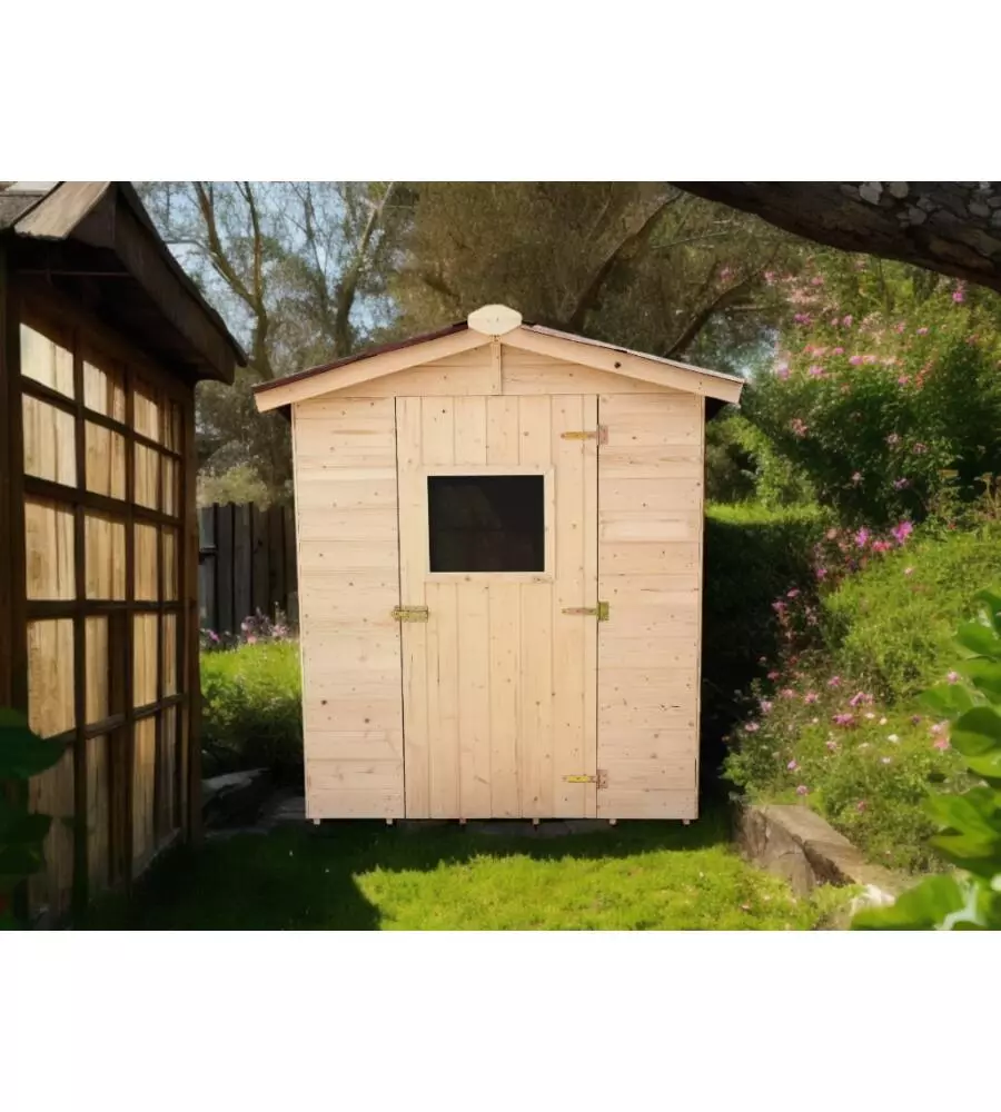 CASETTA IN LEGNO DA GIARDINO HABRITA "EDEN" IN ABETE MASSELLO 180X145X204 CM