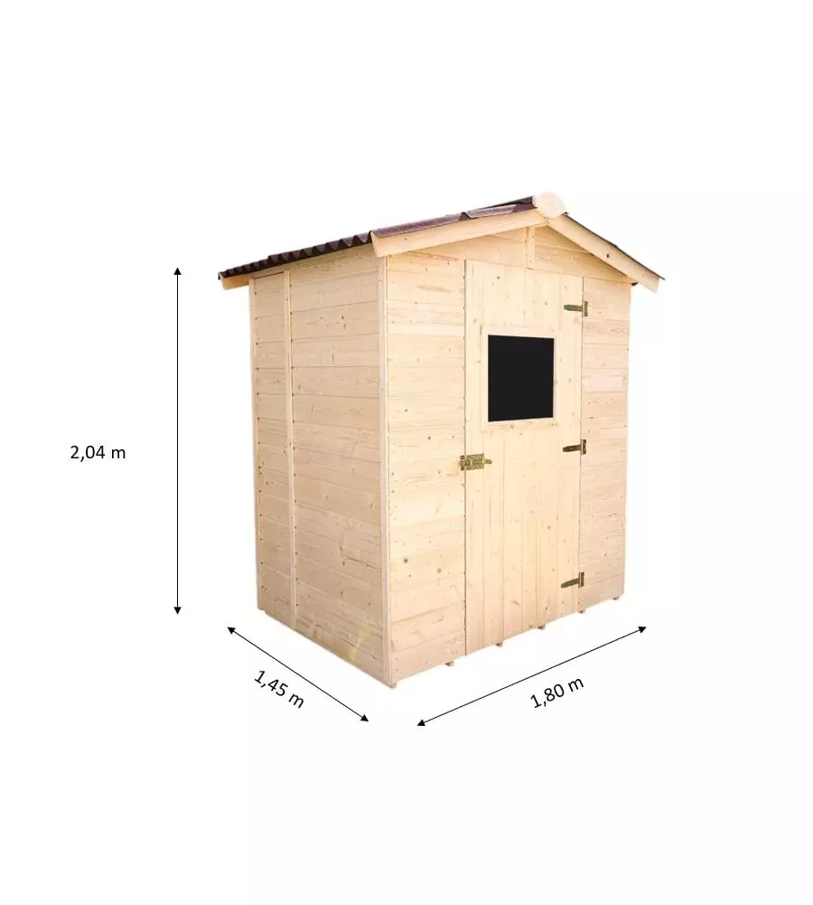 CASETTA IN LEGNO DA GIARDINO HABRITA "EDEN" IN ABETE MASSELLO 180X145X204 CM