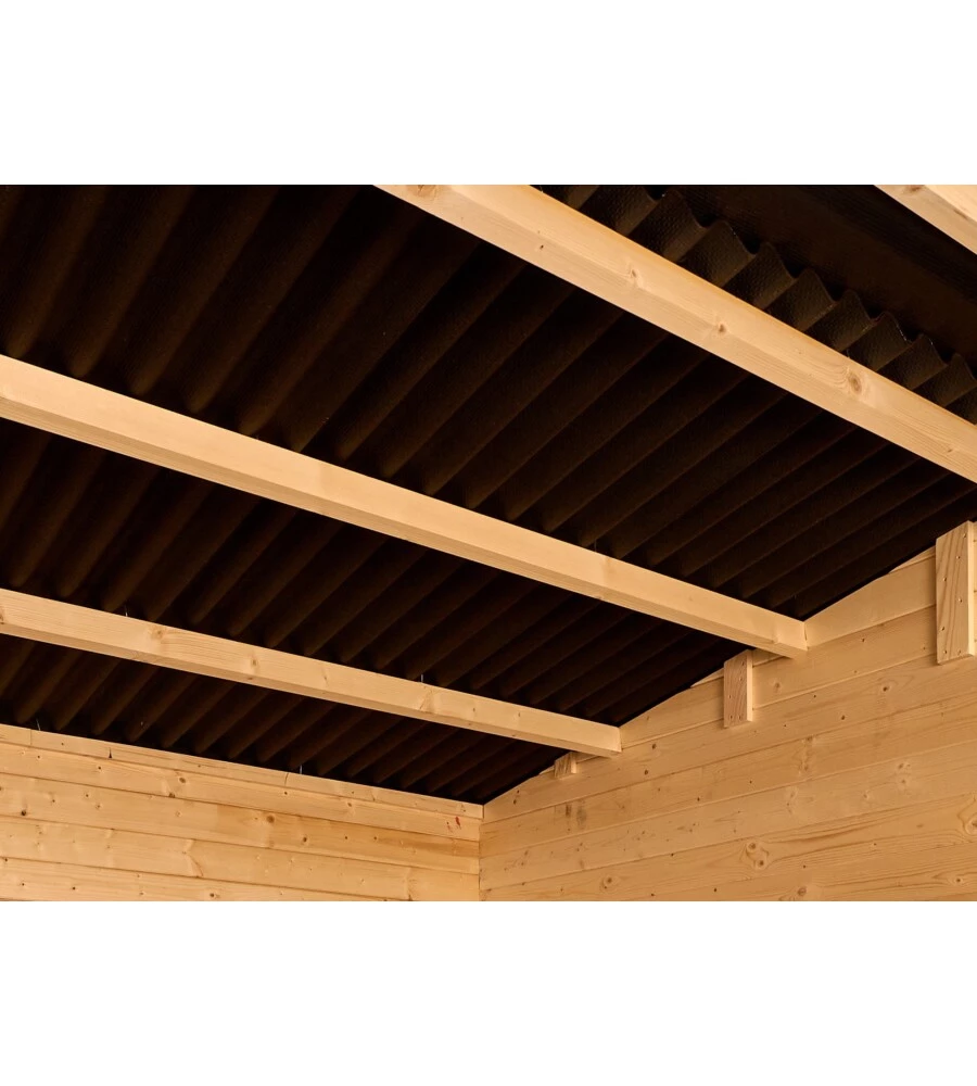 CASETTA IN LEGNO DA GIARDINO HABRITA "EDEN" IN ABETE ROSSO MASSICCIO 370X187X210 CM