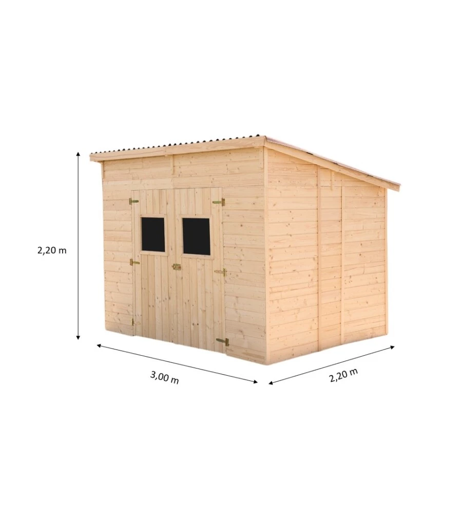 CASETTA IN LEGNO DA GIARDINO HABRITA "CD 2820.01" 320X220X220 CM