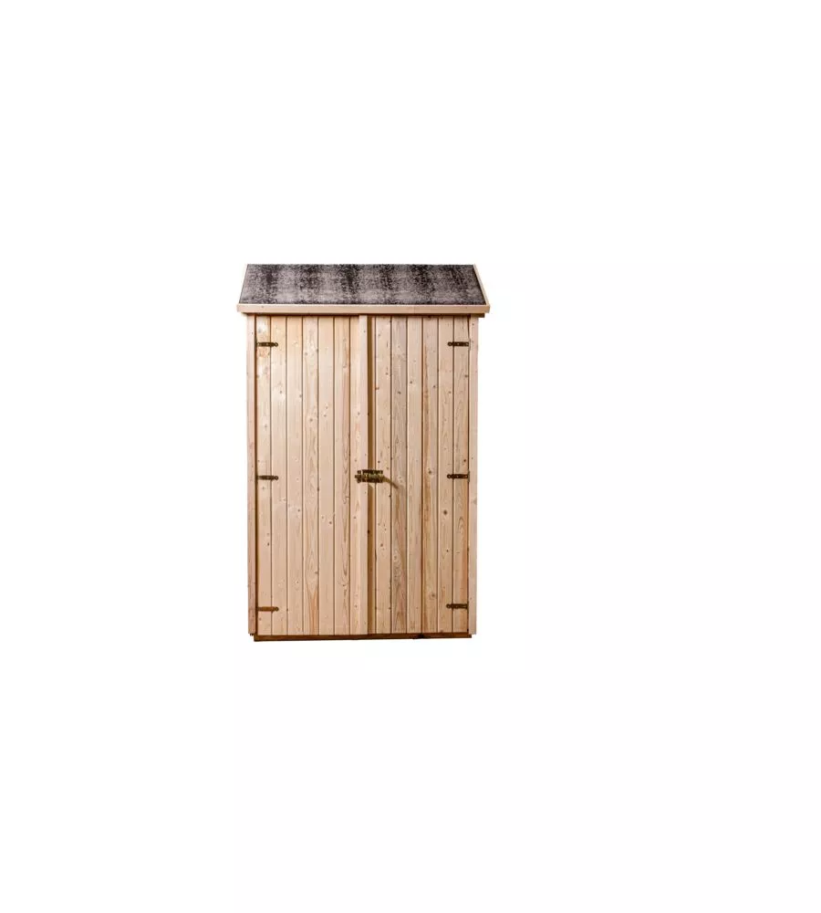 CASETTA IN LEGNO DA GIARDINO HABRITA "EDEN" IN ABETE ROSSO MASSICCIO E 3 RIPIANI 132X65X206 CM