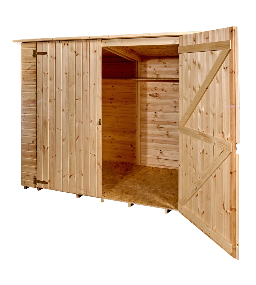 CASETTA IN LEGNO DA GIARDINO HABRITA "EDEN" IN ABETE ROSSO MASSICCIO 220X125X162 CM