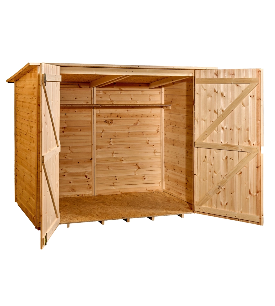 CASETTA IN LEGNO DA GIARDINO HABRITA "EDEN" IN ABETE ROSSO MASSICCIO 220X125X162 CM