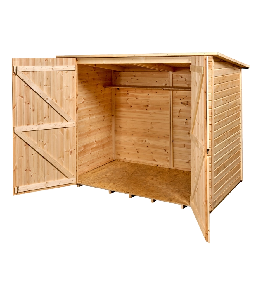 CASETTA IN LEGNO DA GIARDINO HABRITA "EDEN" IN ABETE ROSSO MASSICCIO 220X125X162 CM