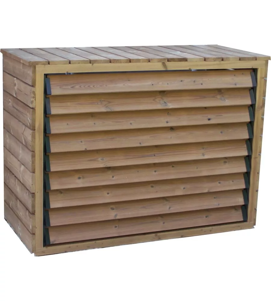 COPRI CLIMATIZZATORE HABRITA "CC 1306" IN LEGNO TERMO TRATTATO E VENEZIANE MOBILI 132X58X98 CM