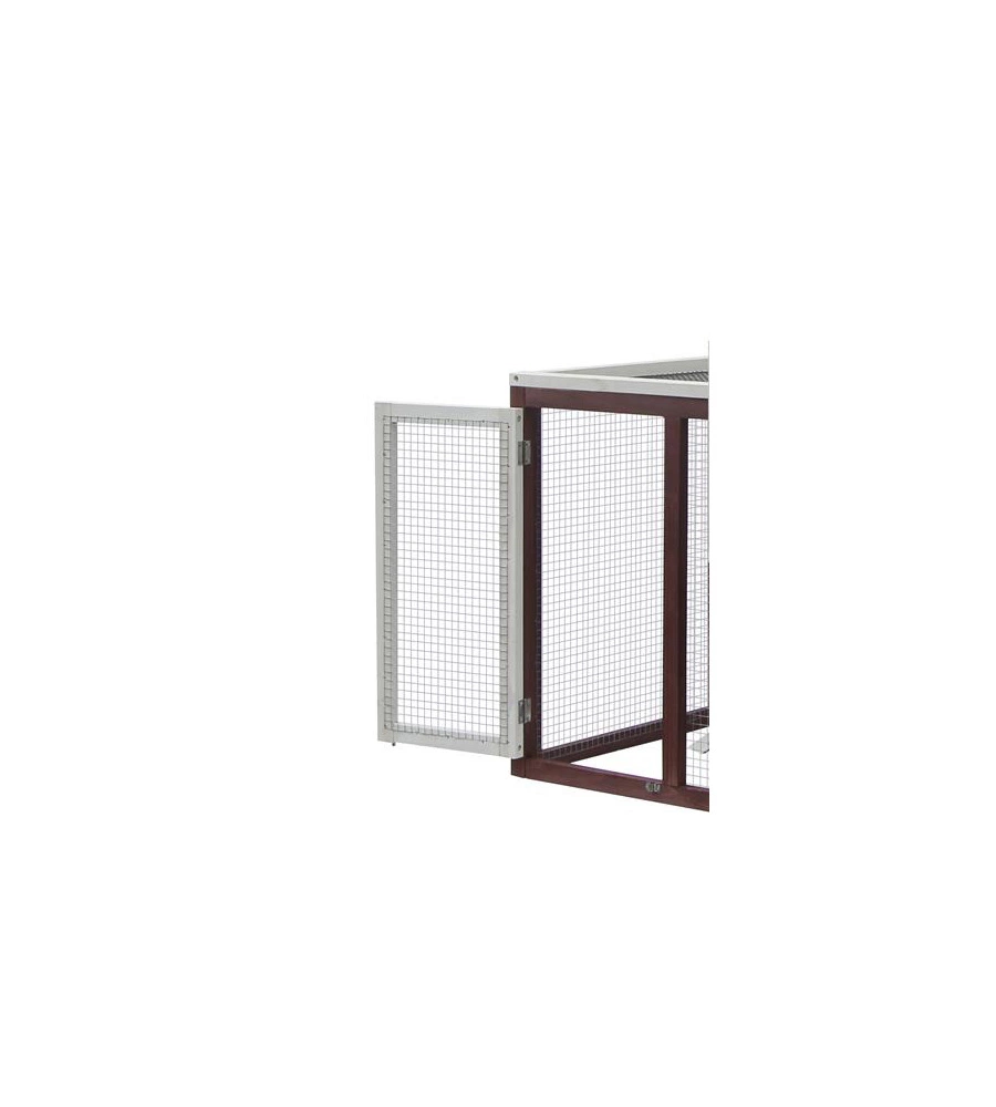 POLLAIO PER GALLINE IN LEGNO HABRITA "PO 1206" ROSSO SCURO E BIANCO 122X63X92 CM