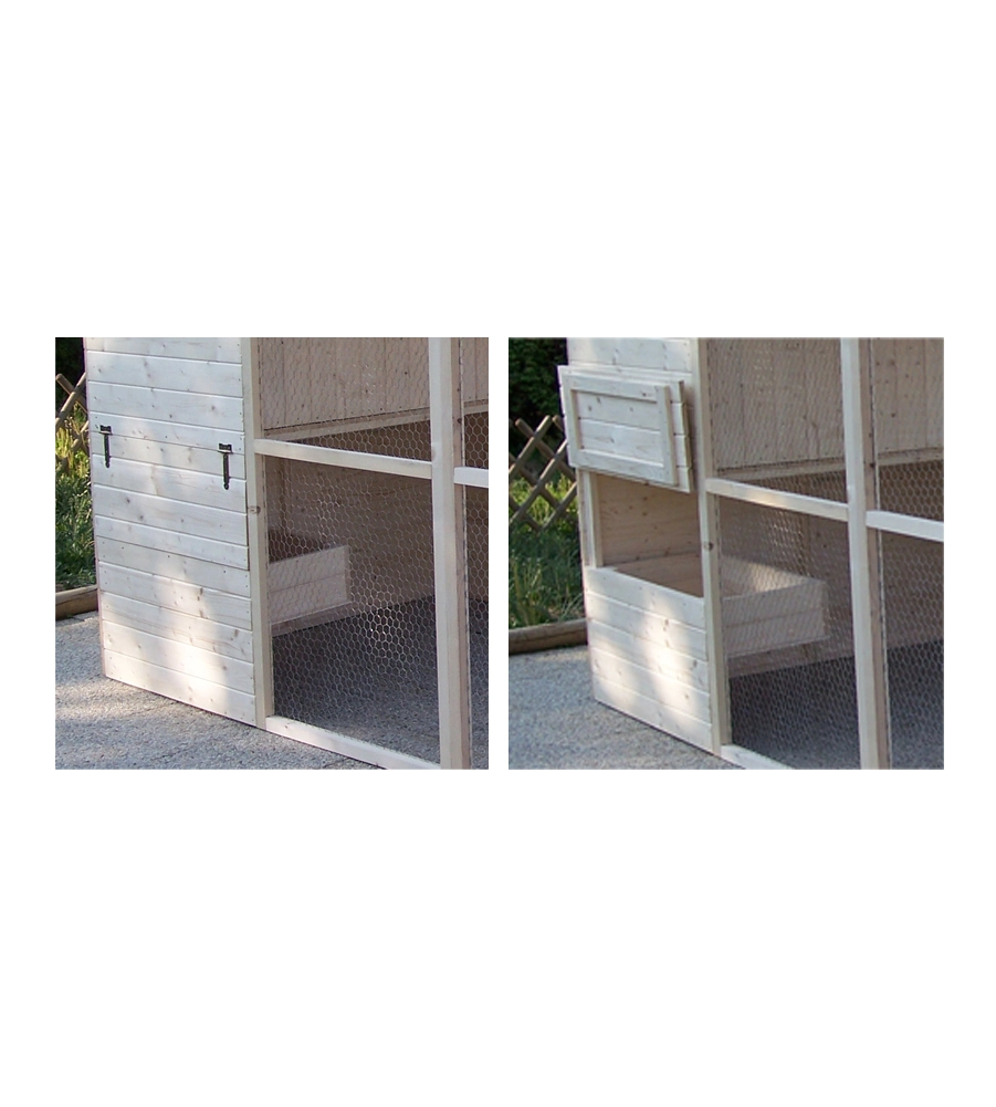 CASETTA POLLAIO PER GALLINE IN LEGNO HABRITA "PO 1624" 175X268X204 CM