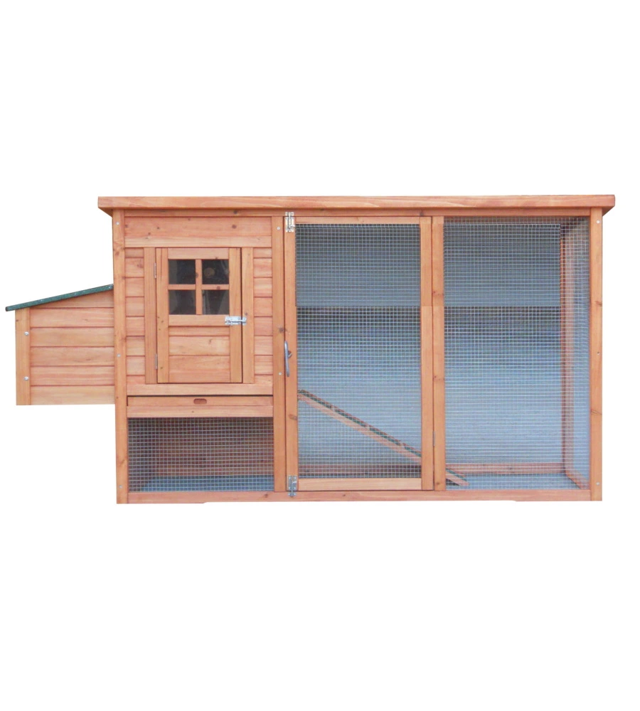 CASETTA POLLAIO PER GALLINE IN LEGNO HABRITA "PO 2070" 198X75X103 CM