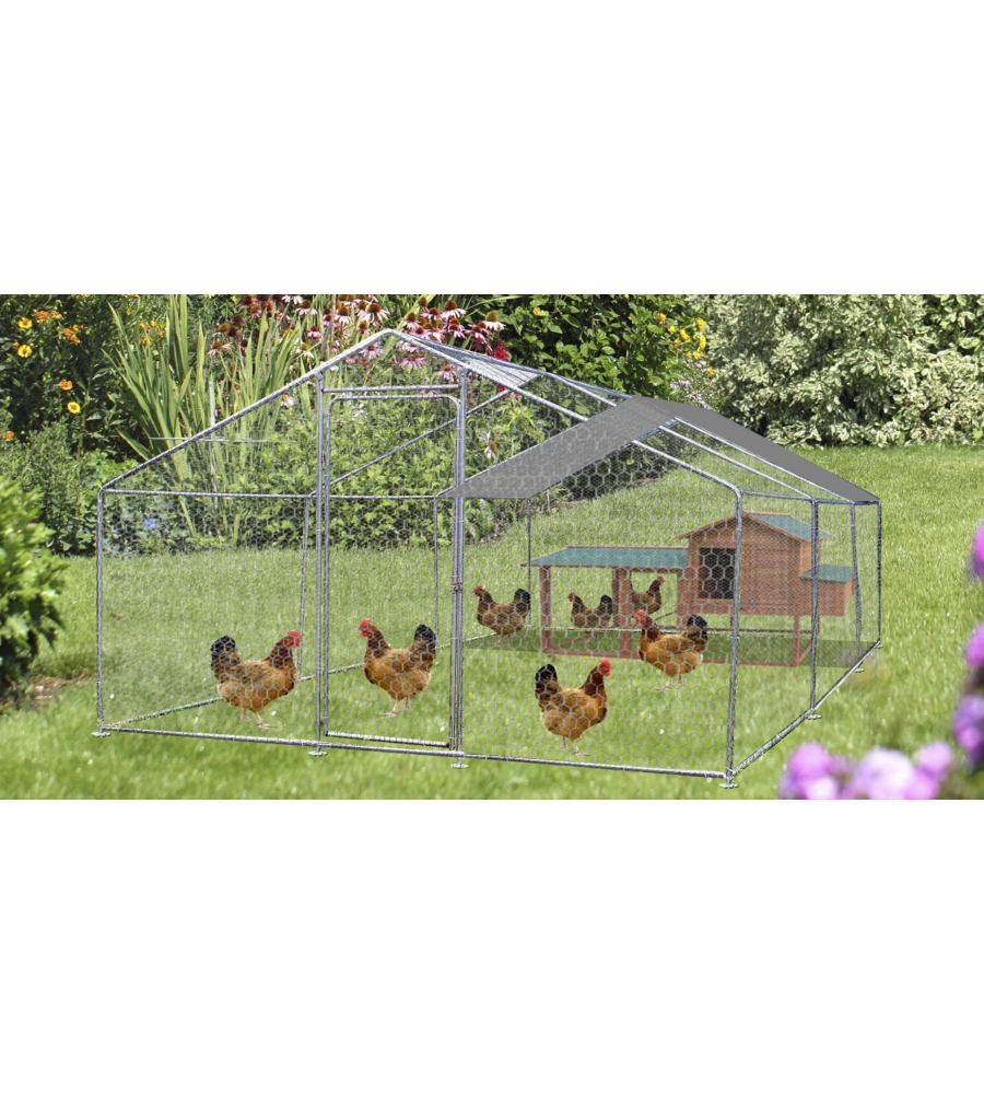 RECINTO PER ANIMALI HABRITA "ENC 3060 32 GJM" IN ACCIAIO ZINCATO 300X600X220 CM