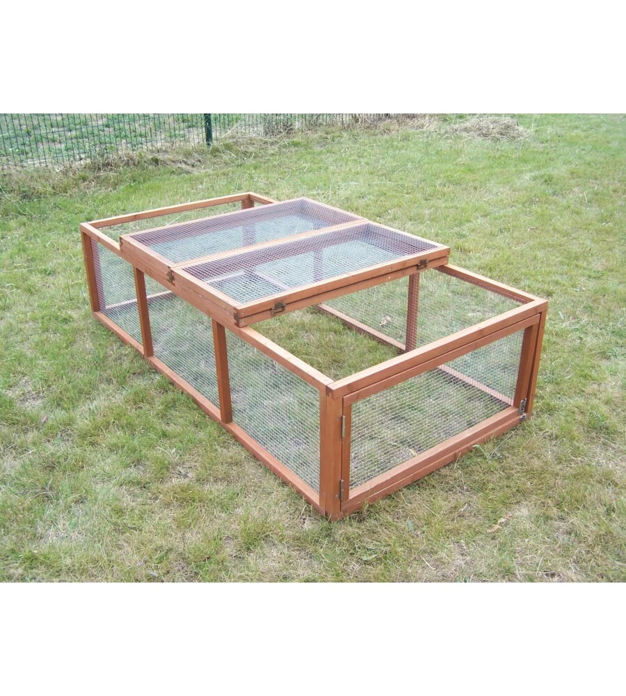 CONIGLIERA DA ESTERNO IN LEGNO HABRITA "CL 1809" IN PINO 180X90X48 CM