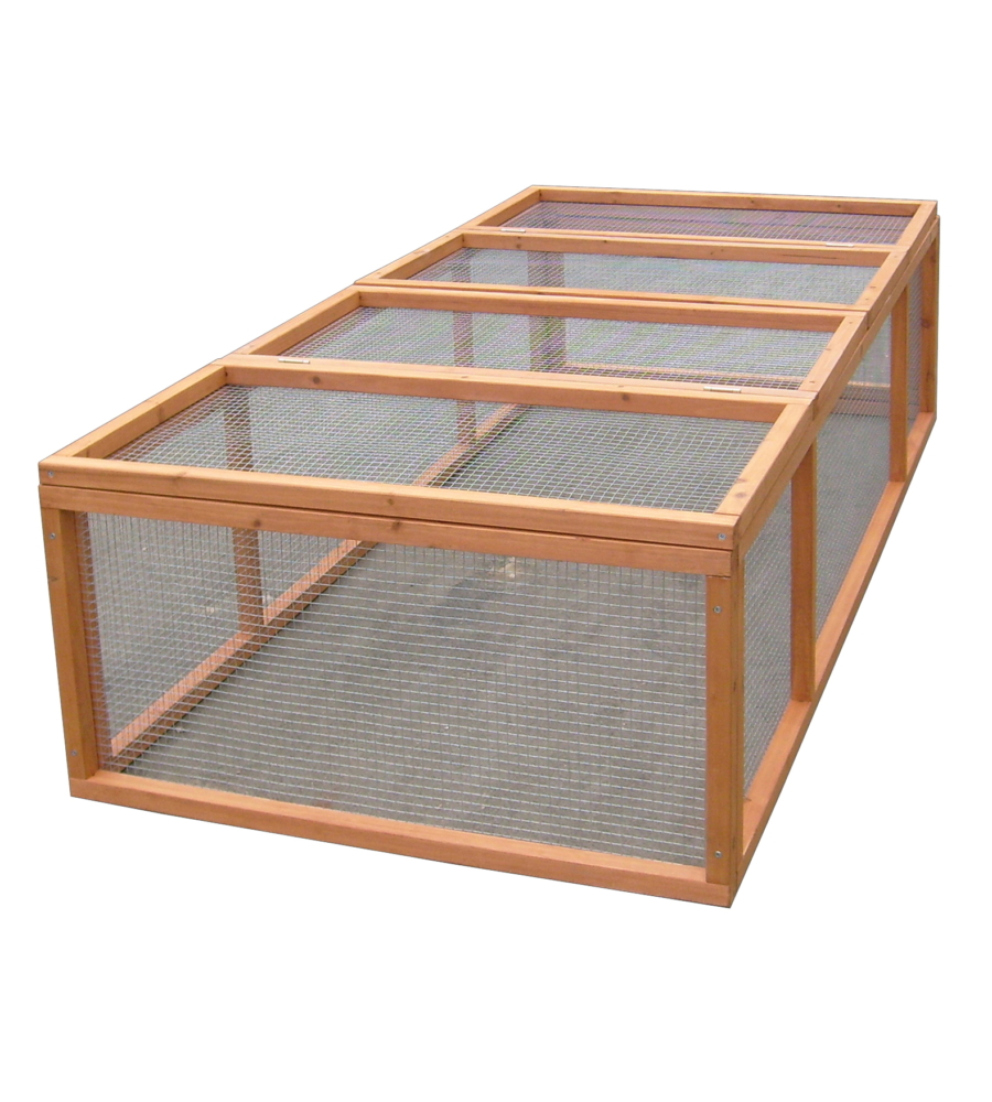 CONIGLIERA DA ESTERNO IN LEGNO HABRITA "CL 1809" IN PINO 180X90X48 CM