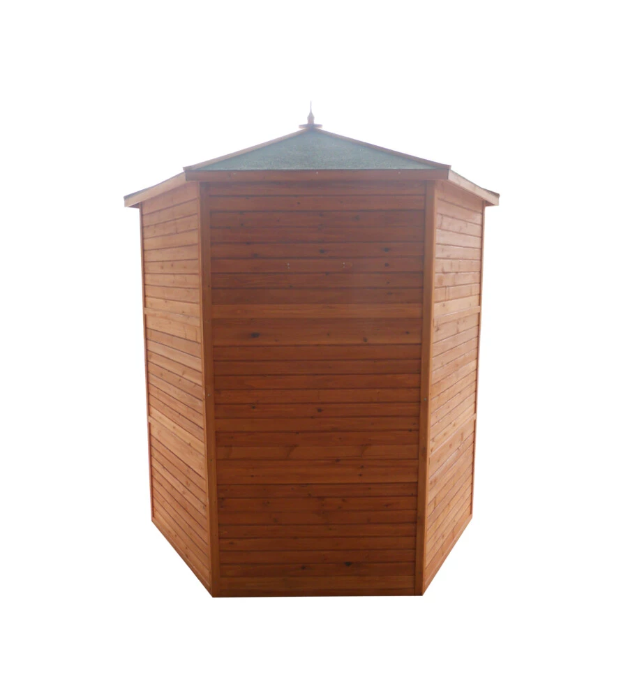 VOLIERA ESAGONALE DA ESTERNO IN LEGNO HABRITA "PO H 23" 235X235X238 CM