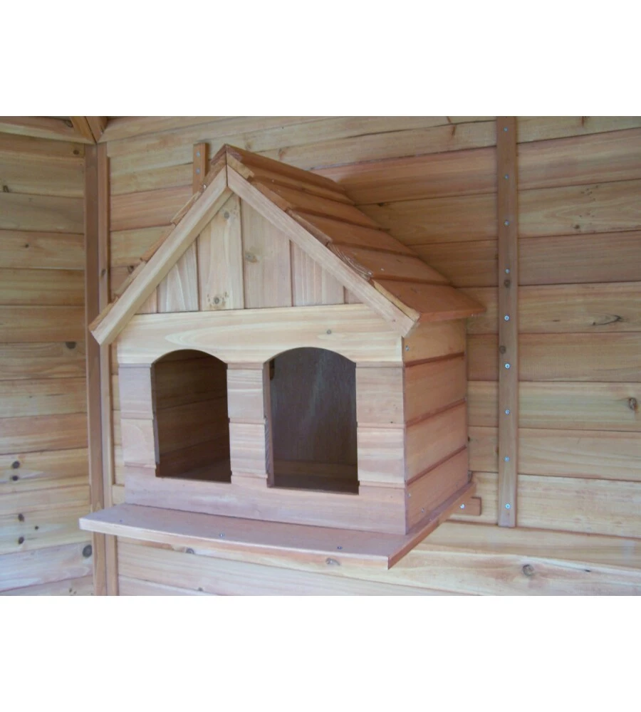VOLIERA ESAGONALE DA ESTERNO IN LEGNO HABRITA "PO H 23" 235X235X238 CM