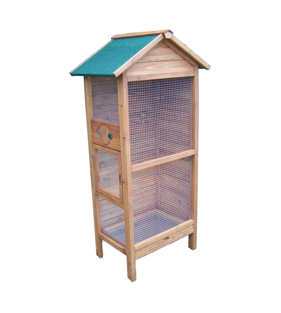 VOLIERA DA ESTERNO IN LEGNO HABRITA "PO H 775" 77X55X158 CM