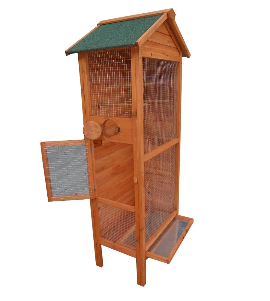VOLIERA DA ESTERNO IN LEGNO HABRITA "PO H 775" 77X55X158 CM