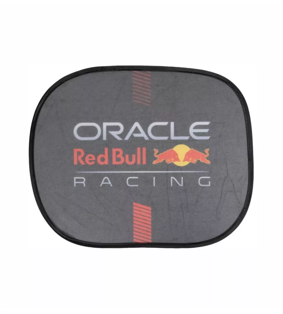 COPPIA TENDINE LATERALI AUTO REDBULL "POWERBAR" NERO E ROSSO