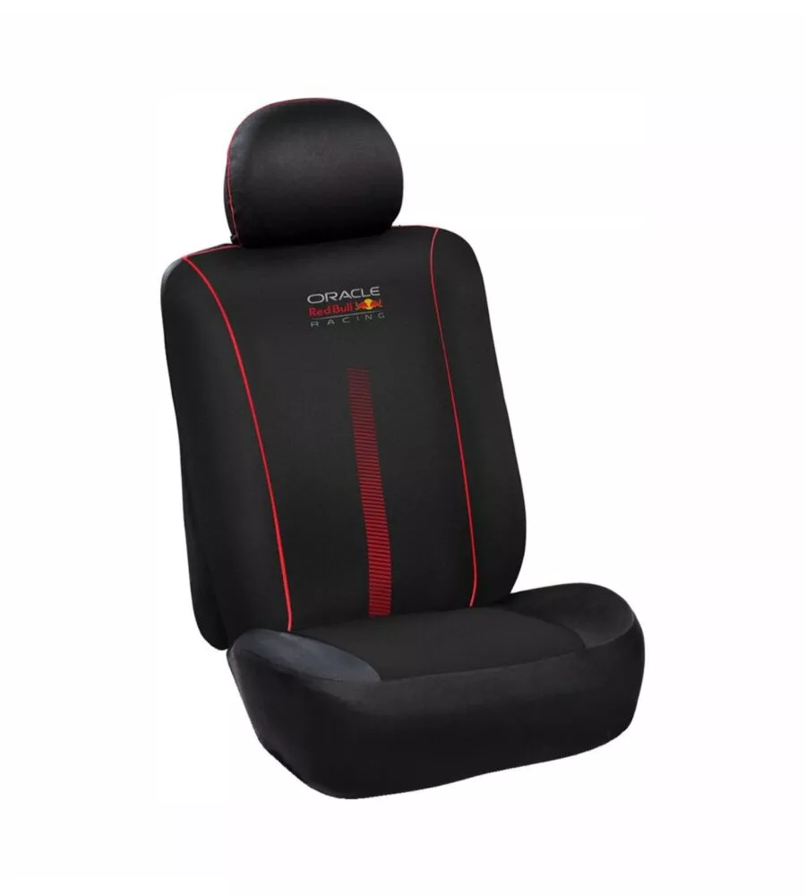 SET COPRISEDILE AUTO REDBULL "POWERBAR" NERO E ROSSO 3 PEZZI