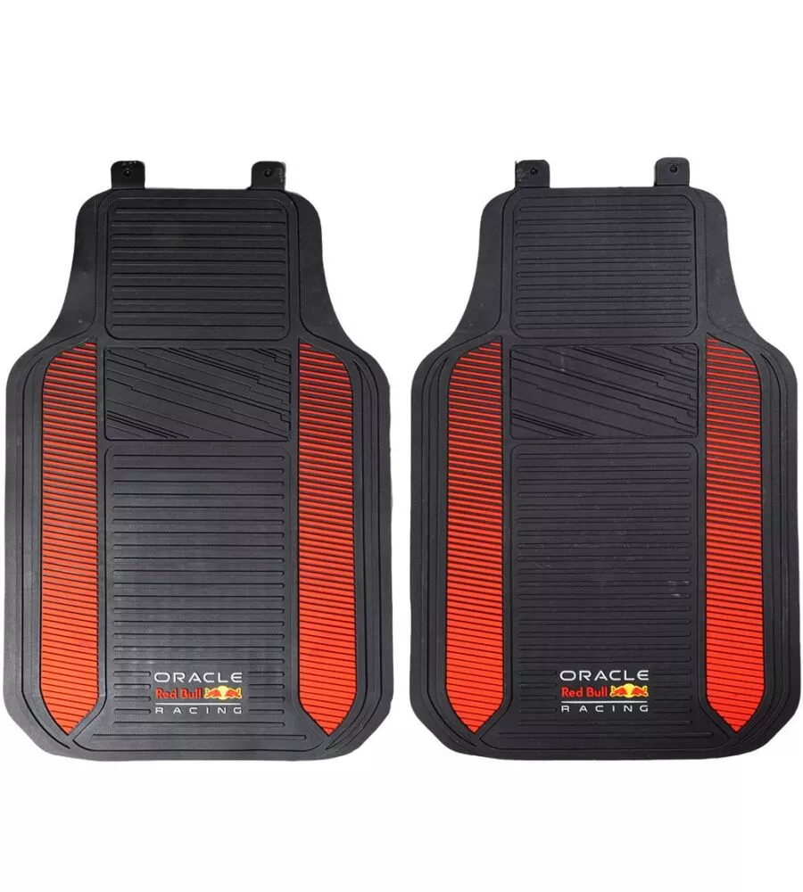 SET 2 TAPPETINI AUTO REDBULL "POWERBAR" NERO E ROSSO