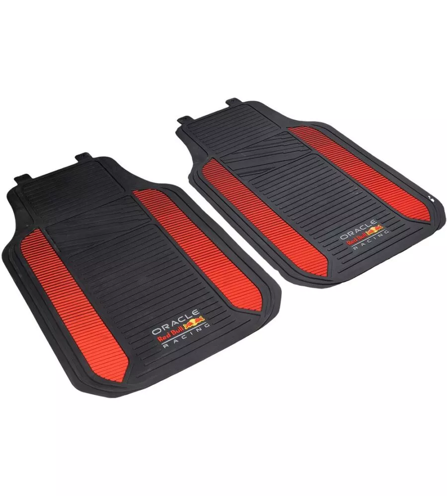 SET 2 TAPPETINI AUTO REDBULL "POWERBAR" NERO E ROSSO