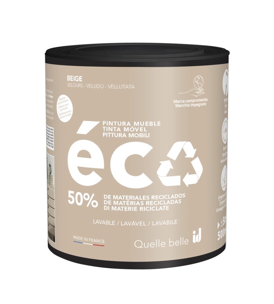 PITTURA PER RESTAURO LEGNO MOBILI "ECO MOBILI" BEIGE CALCARE 500 ML