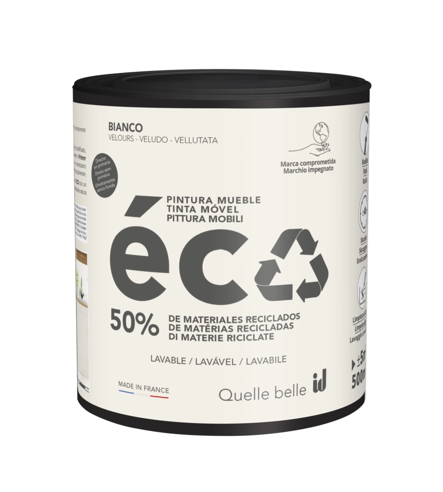 PITTURA PER RESTAURO LEGNO MOBILI "ECO MOBILI" BIANCO SCOGLIERA 500 ML