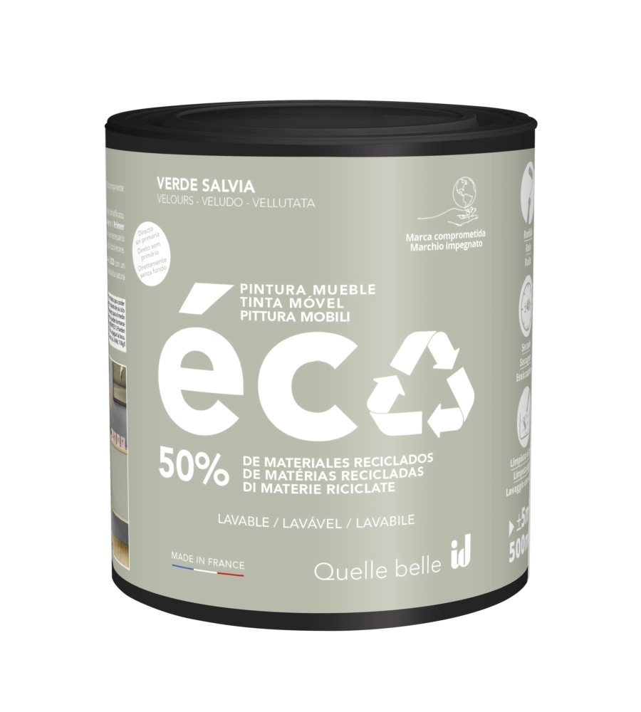 PITTURA PER RESTAURO LEGNO MOBILI "ECO MOBILI" VERDE SALVIA 500 ML