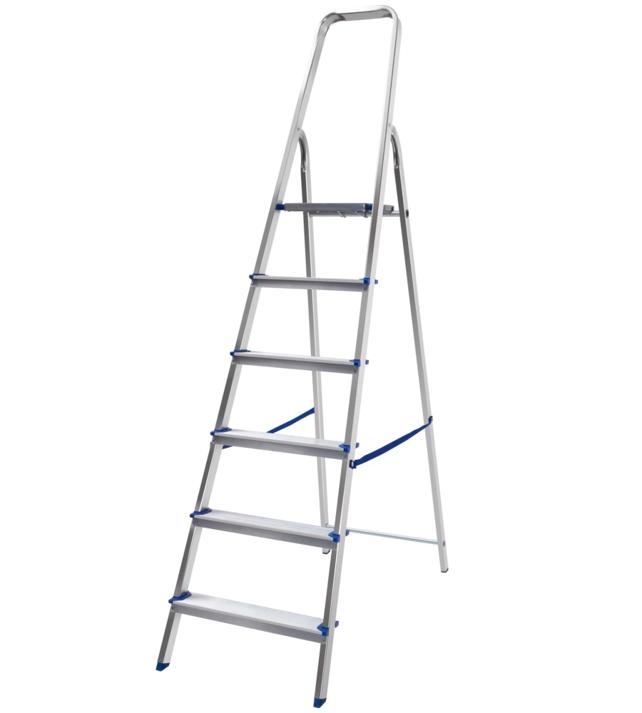 SCALA "PIUMA" IN ALLUMINIO CON 6 GRADINI 52X104X178 CM